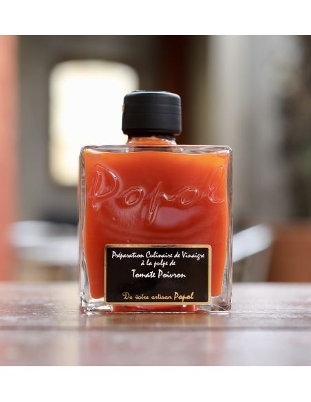 VINAIGRE PULPE TOMATE POIVRON ET PIMENT D'ESPELETTE POPOL