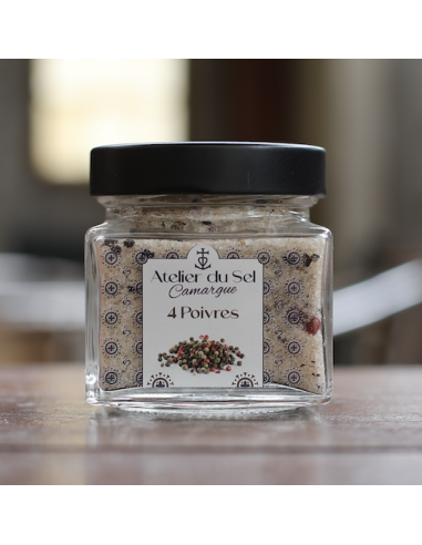 SEL DE CAMARGUE AUX 4 POIVRES POT 200 G