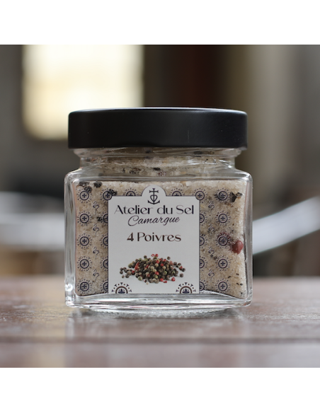 SEL DE CAMARGUE AUX 4 POIVRES POT 200 G