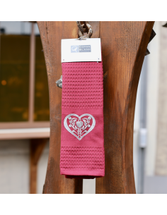 TORCHON BRODES COEUR 50x70