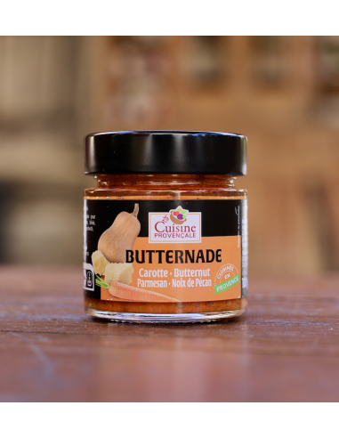 BUTTERNADE CAROTTE PARMESAN NOIX DE PÉCAN CUISINE PROVENÇALE