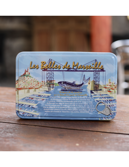 COFFRET DE 4 BOITES DE SARDINES LES BELLES DE MARSEILLE FERRIGNO