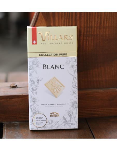 CHOCOLAT SUISSE AU LAIT BLANC VILLARS