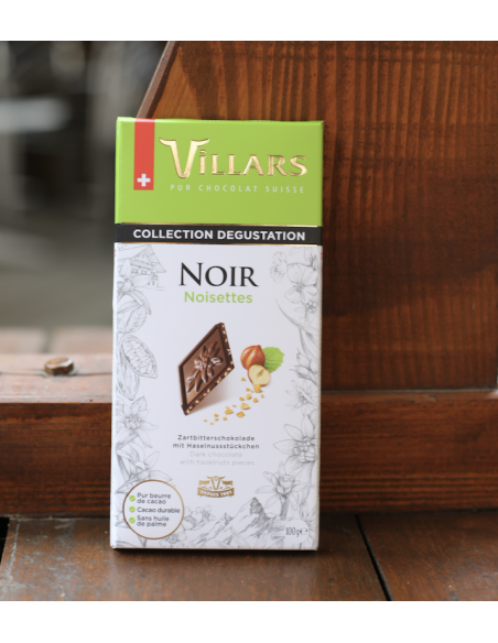 CHOCOLAT SUISSE NOIR NOISETTES VILLARS