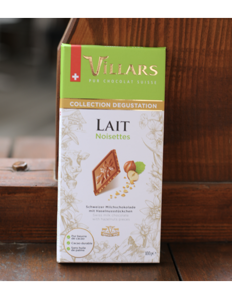 CHOCOLAT SUISSE AU LAIT NOISETTE VILLARS