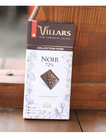 CHOCOLAT SUISSE NOIR 72% VILLARS