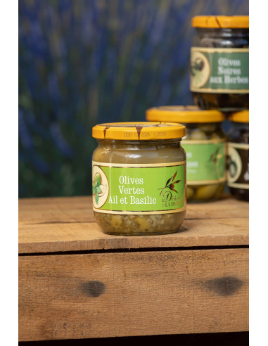 OLIVES VERTES AIL ET BASILIC