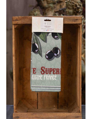 TORCHON OLIVES DE PROVENCE